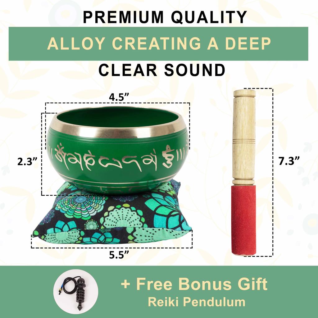 IBA Indianbeautifulart Tibetská mísa hudební nástroj pro meditaci W Stick & Cushion
