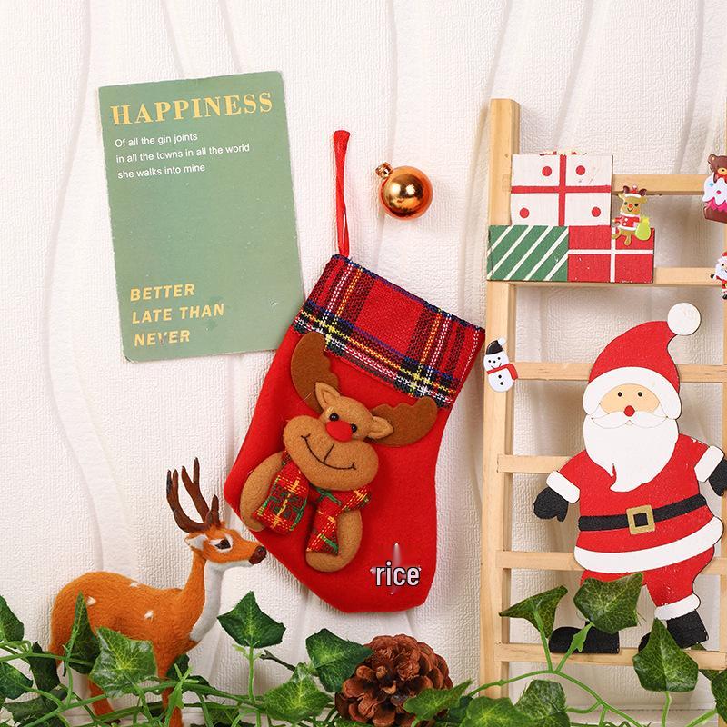 Christmas Cartoon Santa Letter Stockings for Children's Gifts & Candy