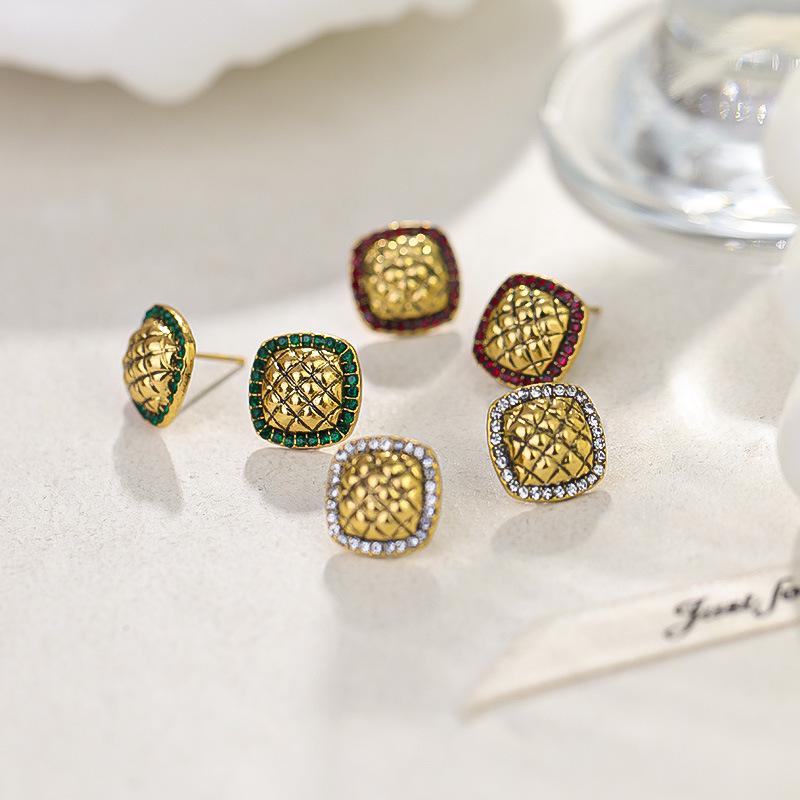 Elegante Klee Argyle Diamant Ohrstecker: Luxuriöses, hochwertiges Silver Needle Design für Damen