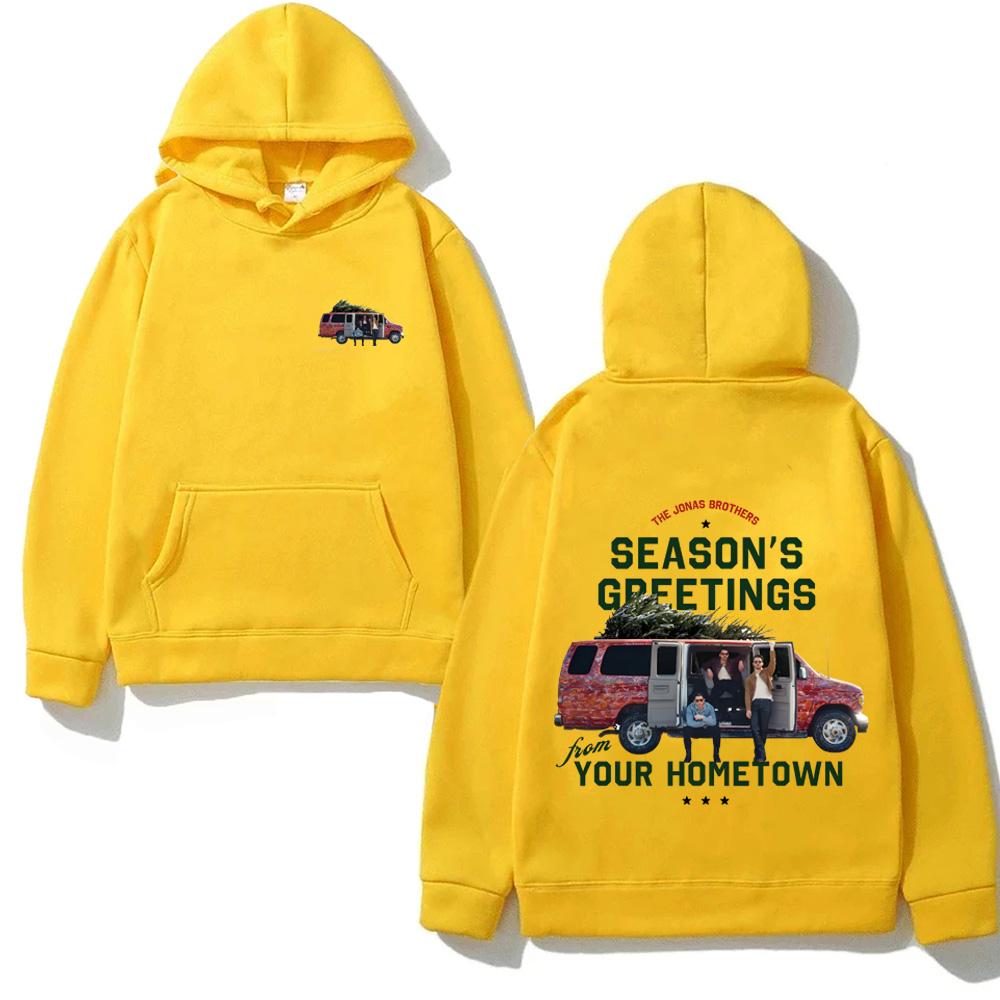 Season's Greetings Jonas Hoodie Jonas Band Same As Official Website Hoodie 2025 Comfortable Gothic Clothes Long Sleeve Tops