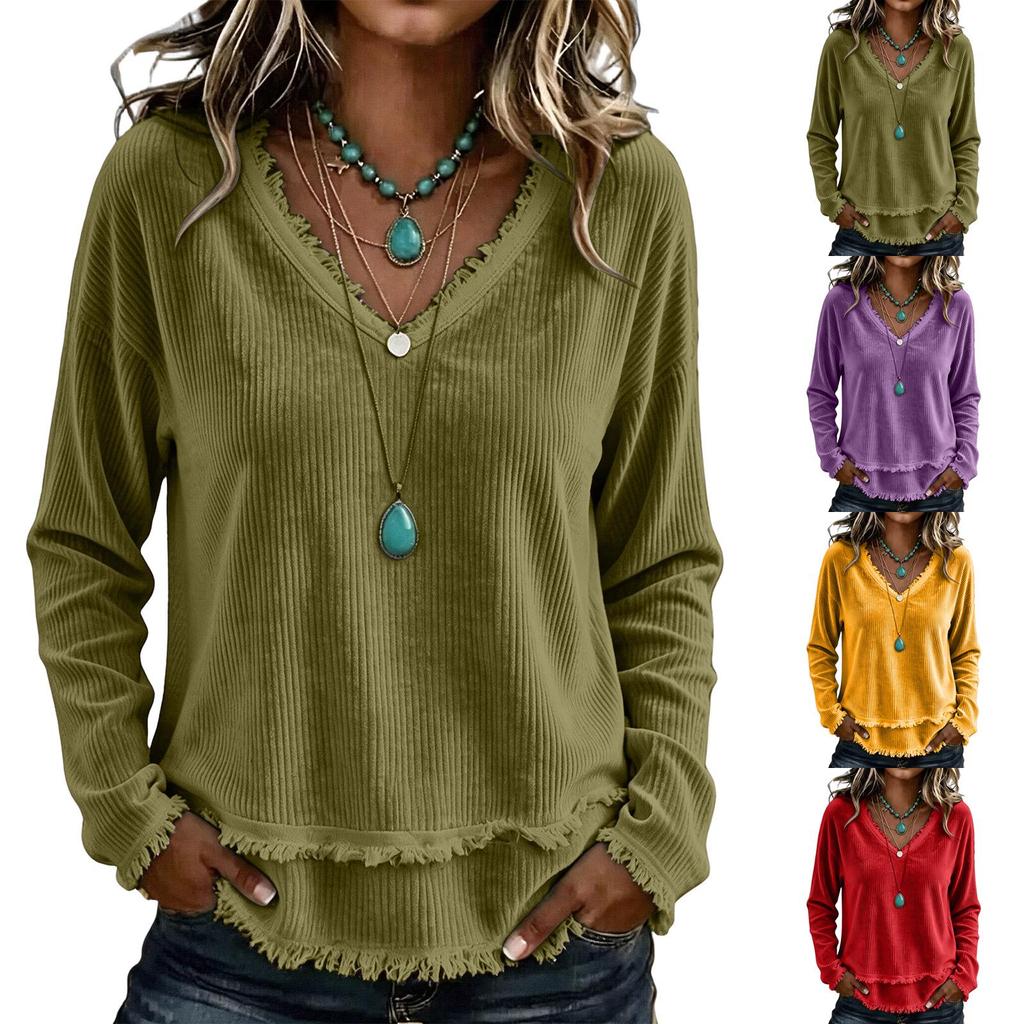 Women's Fashion Long Sleeve Casual Top - Trendy Elegant Everyday for Women