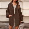 Women's Casual And Fashionable Knitted Hooded Cardigan
