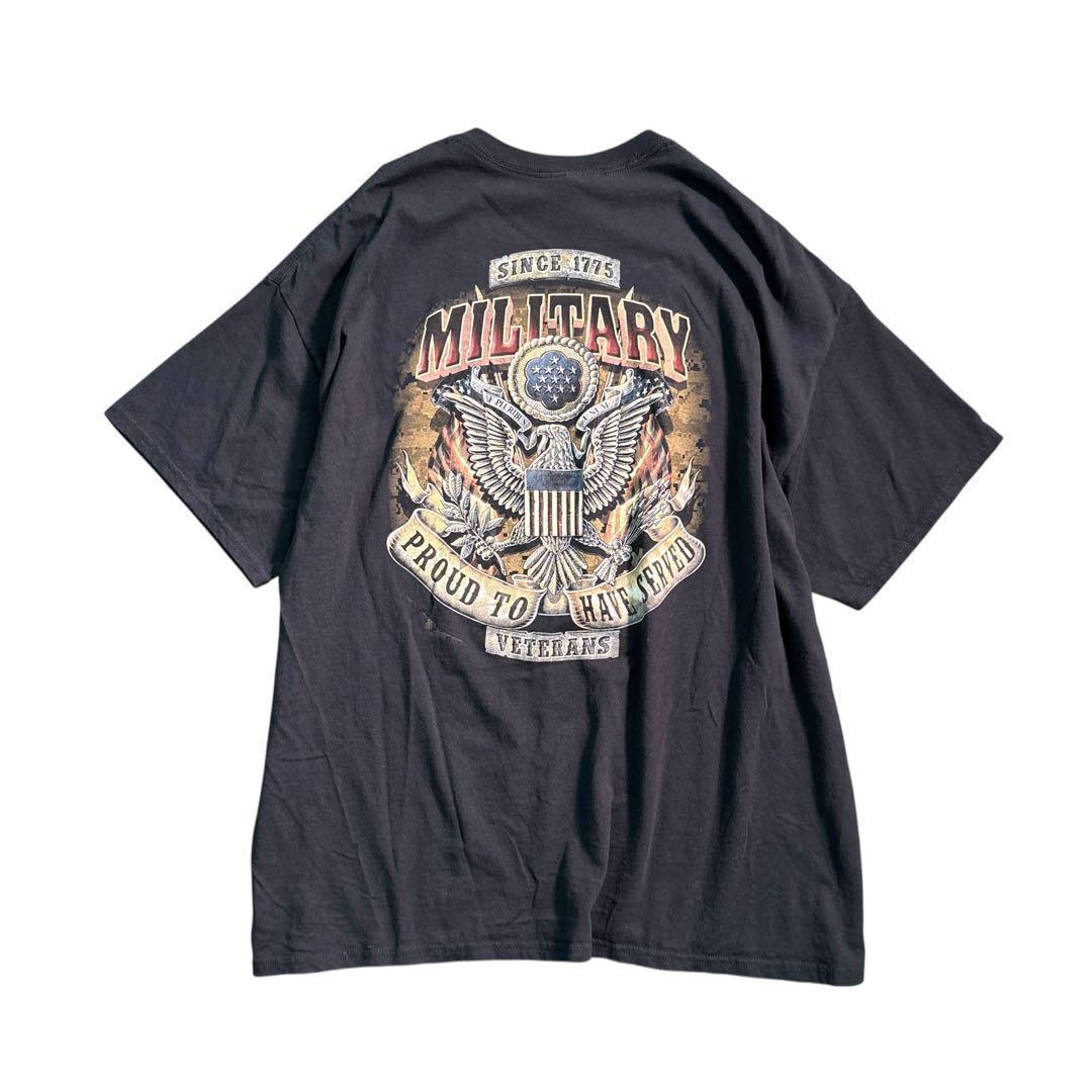 

[USED] 7TSM2GILDAN back print short-sleeved T-shirt, imported, used clothing