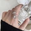 Elegant Black Agate Sterling Silver Women's Ring - Retro Design, Colorfast, Light Luxury Jewelry.