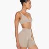 European and American nude yoga bra women's beautiful back shockproof gathering outside wear outdoor running fitness sports underwear women