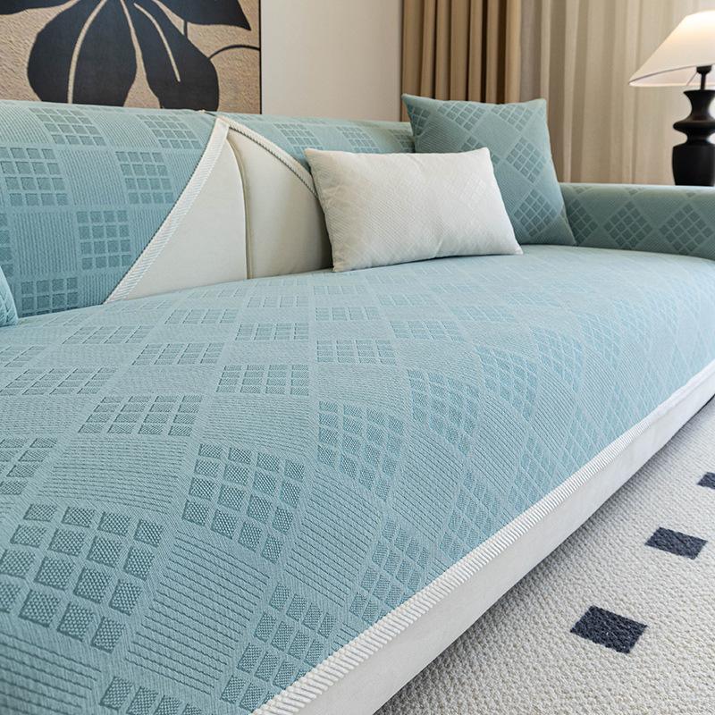 New Sofa Cushion, All-Season Non-Slip Seat Cushion Chenier Armrest Towel, Anti-Cat Scratch Sofa Cover Cover Cloth