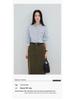 Shi Jian 100% Linen Striped Shirt with Embroidered Horse Design, Loose Fit, Spring Style.