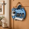 Fun Halloween Gift Ghost Pumpkin Reading Tracker Wooden Hanging Sign, Sliding Number Counter for Book Read This Year, Progress Spooky Decor with Jute