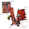 994PCS MOC Building Blocks Set Three Head Flying Dragon Sail Joint Adjustable Wings Movable Da Legend Children's Toy Gift