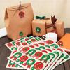 4-40sheets Christmas Label Paper Sticker Package Sealing Stickers for Cookie Candy Nuts Package Xmas Tree Gifts & Cards