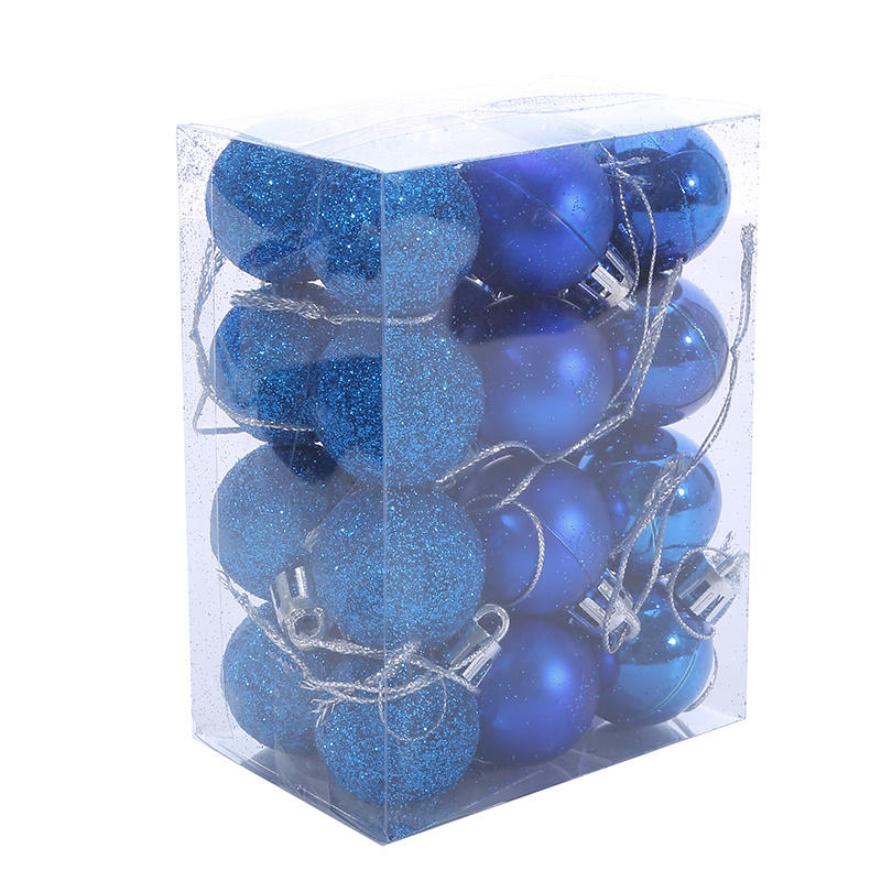 Christmas Ball Ornaments 24pcs Tree Decorations Hanging Red Plastic Pendant For Holiday Wedding Party Decor Festival Atmosphere