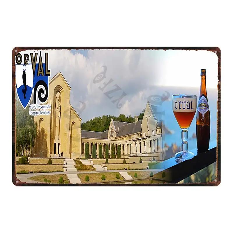 Belgian Beer Orval Metal Tin Signs Retro Shabby Chi Plates For Wall Bar Home Pub Art Kitchen Coffee Decor 30X20CM DU-8523B