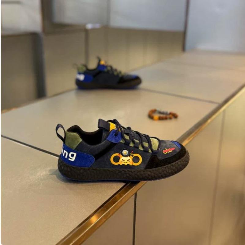 

Men s shoes color matching advanced sense, autumn new men s shoes retro ruffian handsome board shoes xlz 38