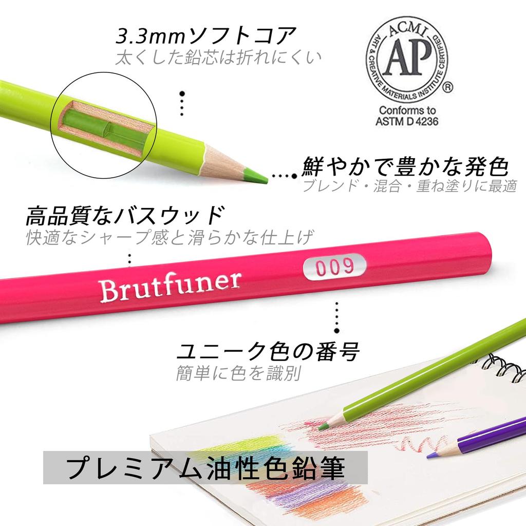 Colored Pencils Set for Kids and Perfect for Beginners and Soft Gift Includes Pencil Sharpener 48-Color Oil-Based Adults, Professionals, Cores, Set,