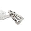 Versatile Black & White Polka Dot Triangle Hair Clip for Side Bangs & Forehead