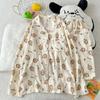 Cloud Cotton Cartoon Pajama Set: Long Sleeve Cardigan and Pants for Women