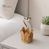 Natural Wood Candle Holder Wooden Glass Holder, Rustic Driftwood Ornament, Farmhouse Eco-friendly Tabletop Decor for Living Room Bedroom Office