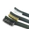 3Pcs Wire Brush Set Steel Brass Nylon Cleaning Polishing Detail Metal Rust Brush
