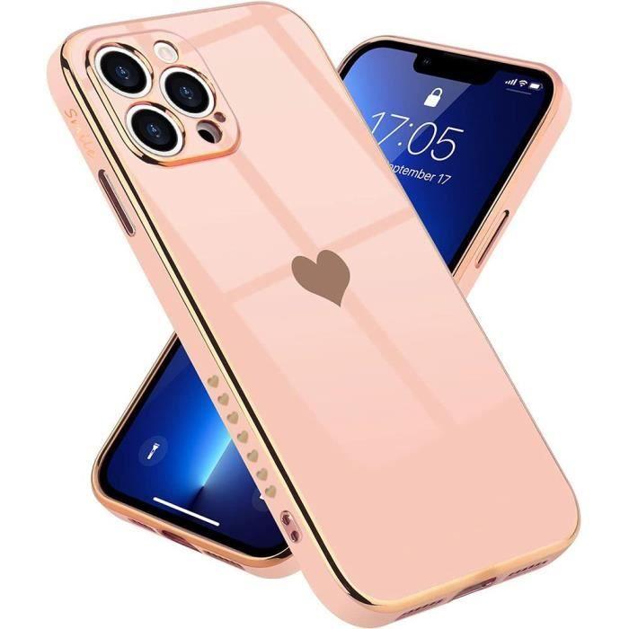 Coque de Protection - PROSHOP - pour iPhone 13 Pro - Rose - Anti-Rayure - Luxe Galvanisé Or