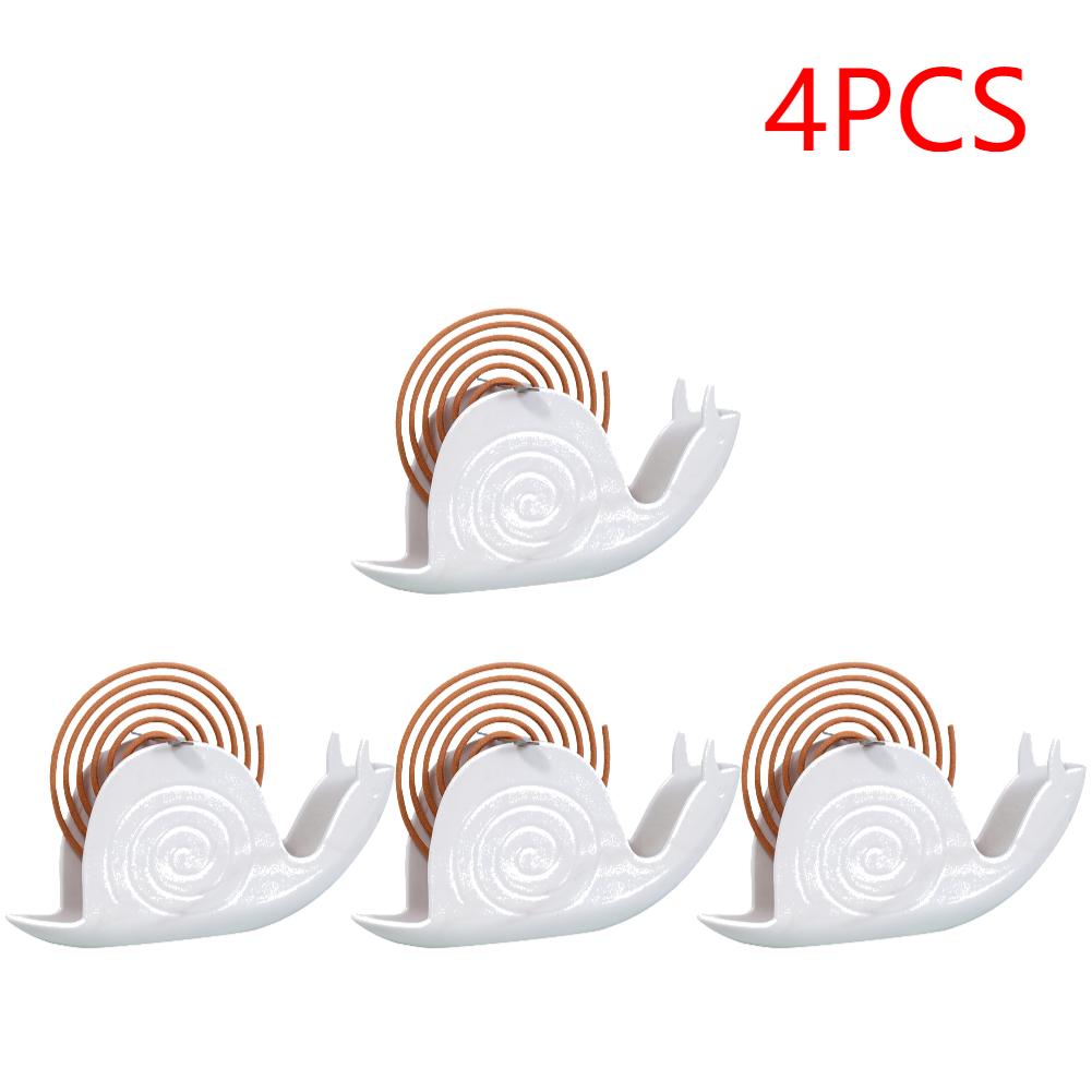 4-20PCS Snail Shape Incense Holder Fireproof Mosquito Coil Burner Household Mosquito Coil Holder for Home Bedroom Decoration