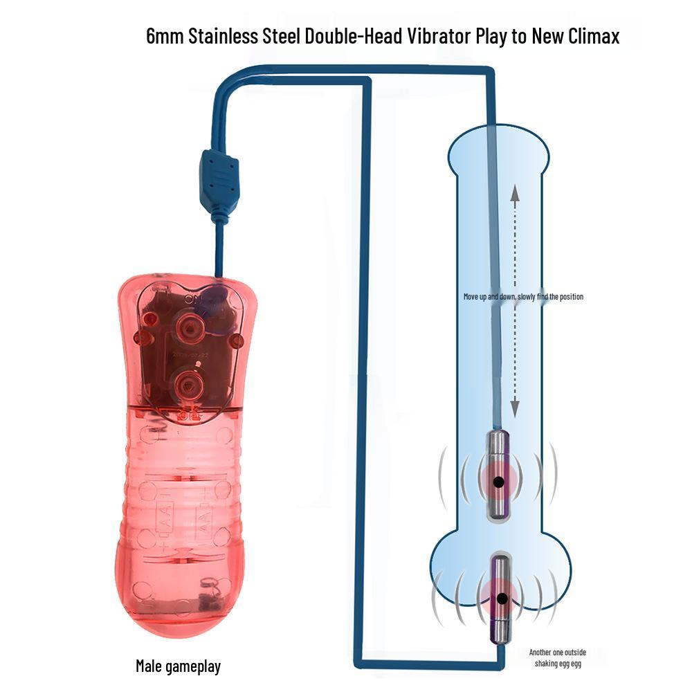 Doppelt vibrierender Urethraltrainer aus Edelstahl für Männer und Frauen