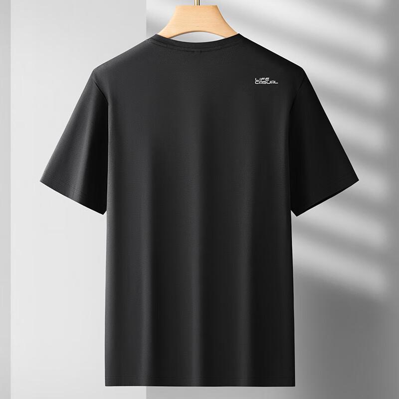 Men's Plus Size Quick-Dry Round Neck Sports T-Shirt