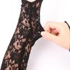 Elegant Long Lace Sexy Hook Finger Gloves Dress Arm Sleeves Floral Fingerless Gloves Wedding Party Costumes Accessories