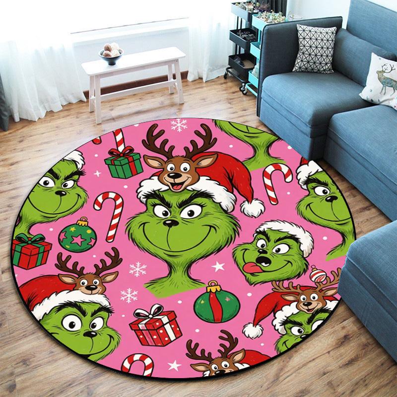 American Christmas Comedy How the Grinch Stole Christmas carpet Household goods decoration anti slip home table and chair mat aisle door mat carpet 25