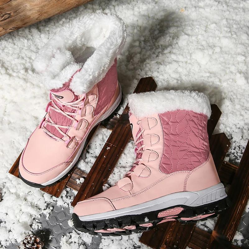 Women Classic Snow Boots Winter Warm Shoes Handmade Platform Shoes Womens Boots Ankle Botas De Mujer Size 42 Booties