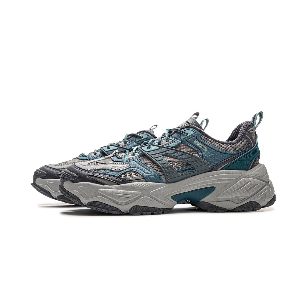 New LiNing Red Sugar 2 Anti-Slip And Wear-Resistant Breathable Low-Top Casual Shoes Men's Blue Gray AGCV123-3