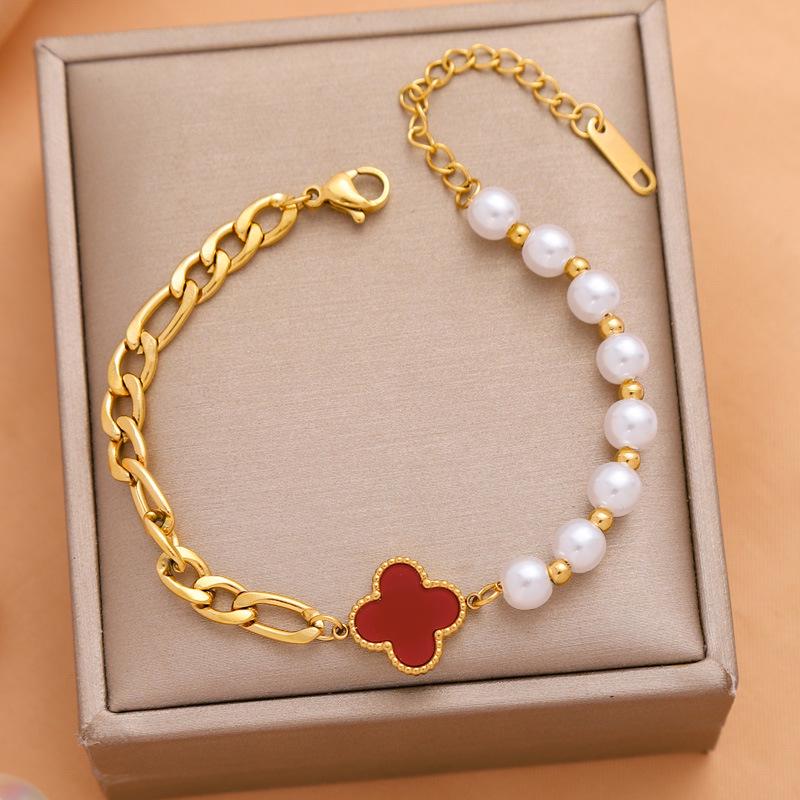 Elegantes Damenarmband aus Titanstahl - Stilvolles High-End-Design, Leichter Luxus, Vielseitiges Modeaccessoire