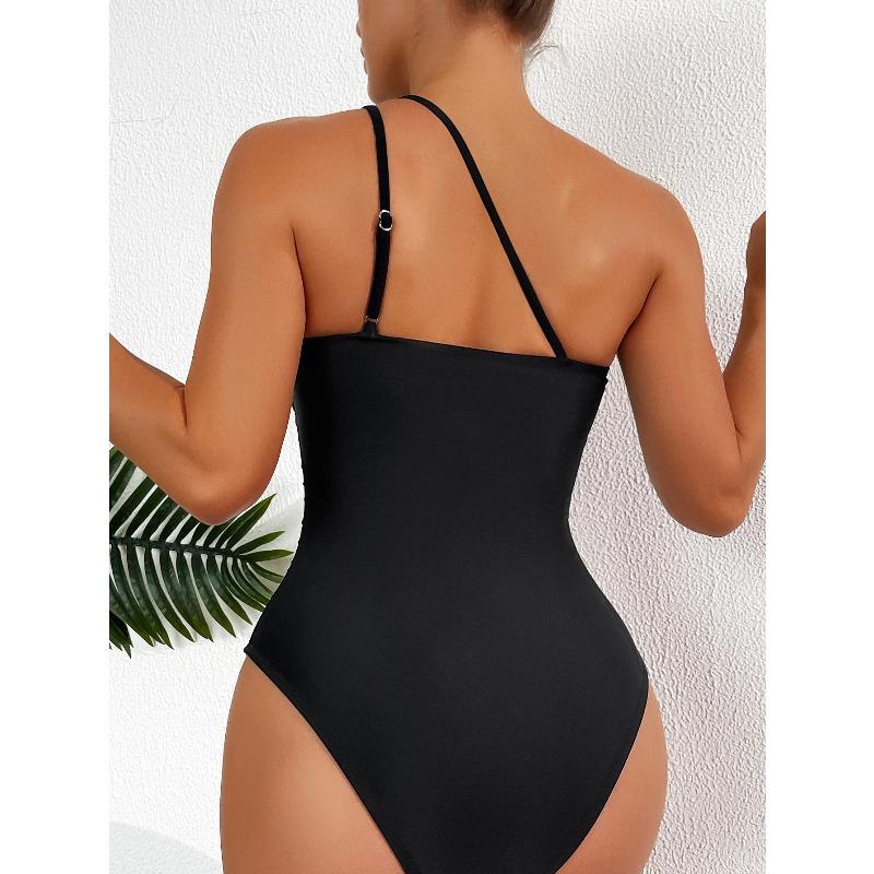 2026 Jednolity Jednoramienny Kostium Kąpielowy Push-Up Wysoki Wycięcie Dla Kobiet Bez Pleców Jednoczęściowy Kostium Kąpielowy Plażowy