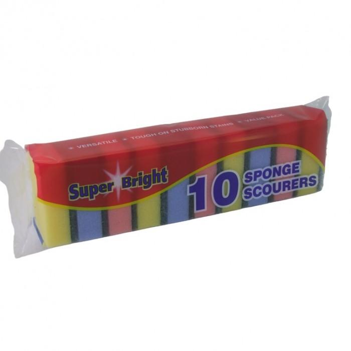Superbright Sponge Scourers (Pack of 10)