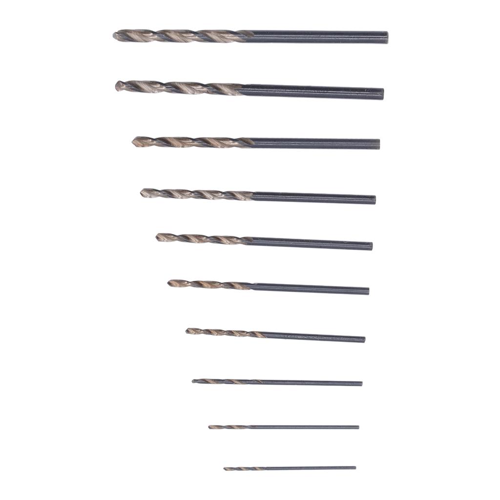 0.8-3.0mm HSS Drill Bit Set High Speed Steel Portable Drilling Carving Hole Punching for Walnut Beeswax Wood Hardened Metal Stainless Steel