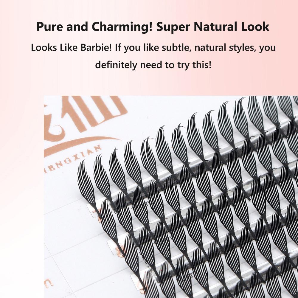 Premade Fans Comic Spire Eyelash Extension Lightweight Feather Lashes  for Everyday or Party Use