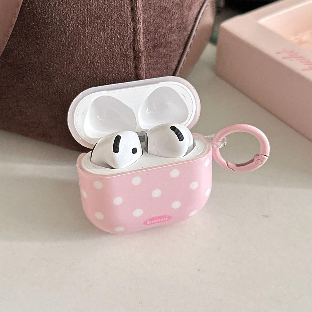 Pink Purple Polka Dot Couple Soft Earphone Protection Cover Case For AirPods 1 2 3 4 Pro 2 With Fall Protection Shell