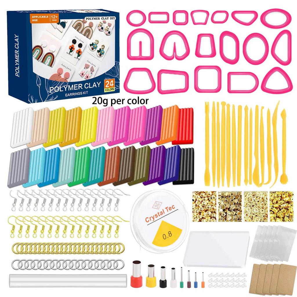 Polymer Clay Fimo DIY Soft Clay Set Molding Craft Oven Bake Clay Blocks Montessori Early Education Toy For Kids Christmas Set