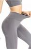 Cloudstop Yoga Cropped Tights Damen Leggings, Hose, Schweißableitend, Schnelltrocknend, Sport, Länge, High-Waist (S, Grau)