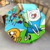 Jake and Finn  Pattern, Automatic Folding Umbrella, Portable and Foldable Design, 8 Ribs, a Christmas or Birthday Gift.
