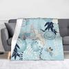 Water Tribe Katara Blanket Fleece Spring Autumn Avatars Anime Airbenders Warm Throw Blankets for Bed Bedroom Plush Thin Quilt