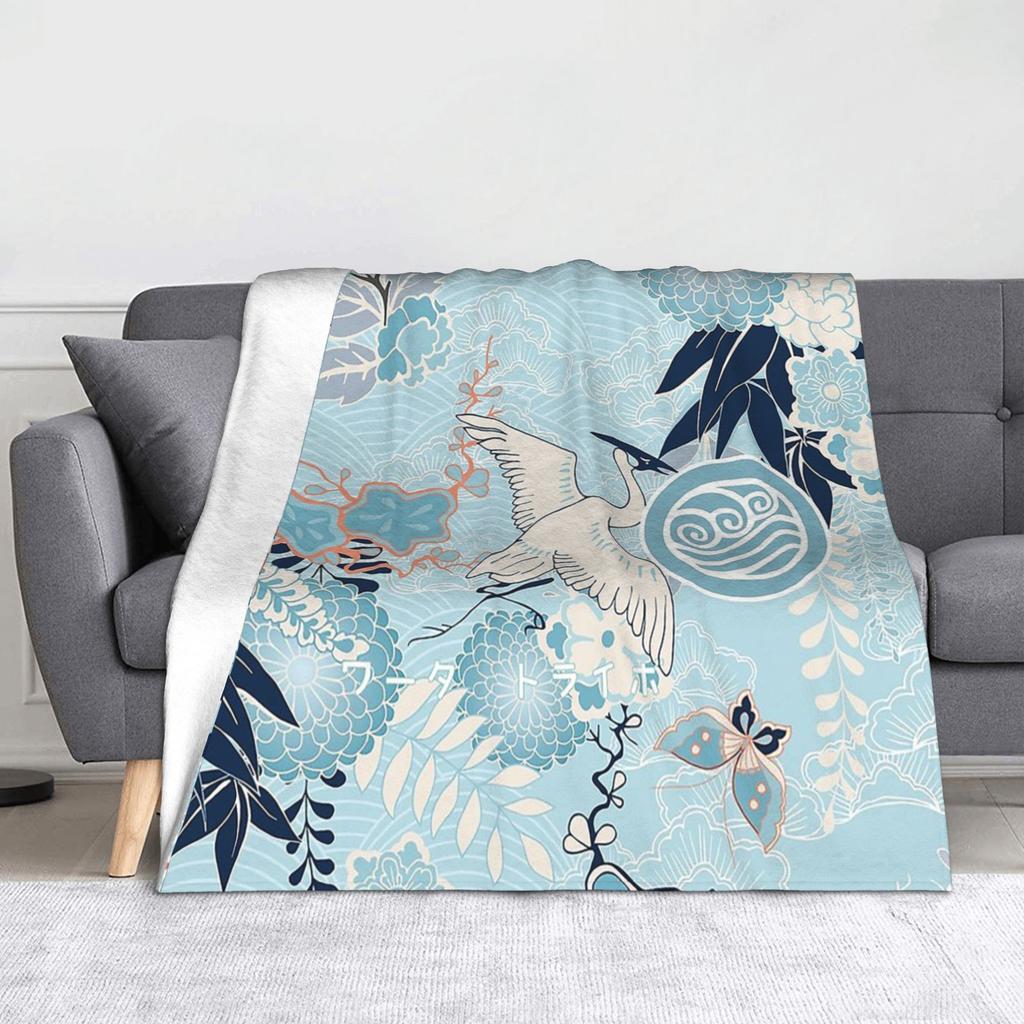 Aang Glider Pattern Blanket Fleece Summer Air Conditioning Avatars Anime Airbenders Multi-function Throw Blankets for Bedding