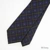 [Disney] Necktie (Three Circle Silhouette Check Pattern) Necktie D50036 Dark Blue x Yellow