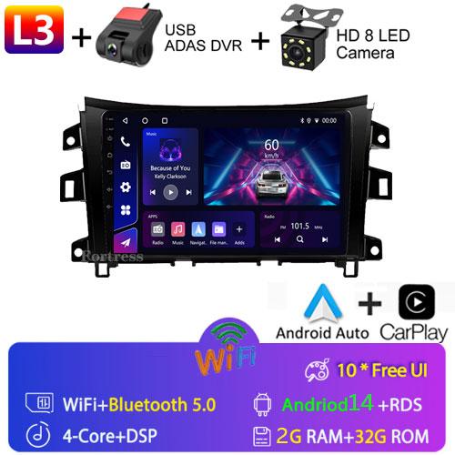 Car Radio WIFI 5 Android13 For Nissan NAVARA Frontier NP300 2015 2016 2017 2018 wireless Carplay Multiemedia GPS Video Player