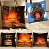Cartoon CCalciferS Pillow Case Fashion Square Pillowcase Bedroom Sofa Room Ins Decoration Leisure