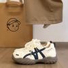 Korean Retro Sporty German Women's Trainer 2025: Thick-Soled Casual White Shoes