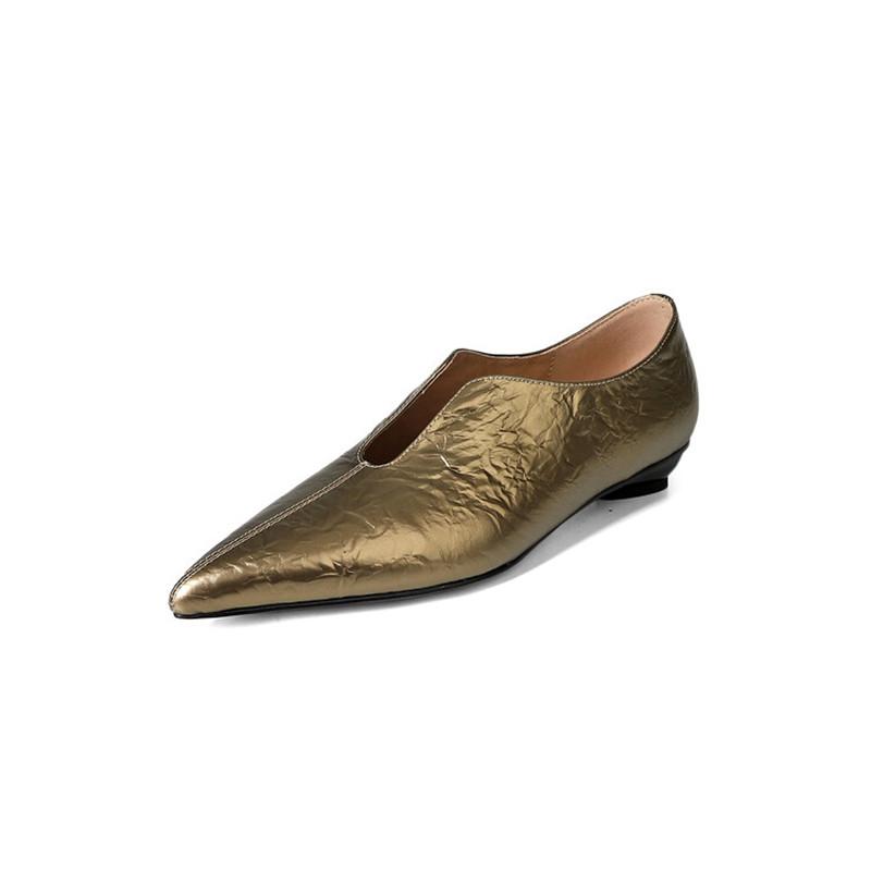 Fashion New Spring Cow Leather Women Shoes Pointed Toe Women Pumps Shoes for Women Zapatos De Mujer Fashion Retro Ladies Shoes Low Heel