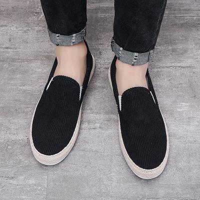 Novos Sapatos de Lona Masculinos Respiráveis Leves Slip-on Planos Verão Clássicos Loafers Sapatos Casuais Calçado Respirável para Caminhada Tênis Masculinos