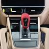ABS Matt Balck/Carbon Fiber/Red Car Interior Gear Shift Gear Head Cover Trim For Porsche Cayenne 2018-2023 Auto Accessories
