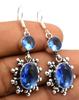 Blue Topaz Gemstone Ethnic Handmade Drop Dengle Earring Jewelry ER 326