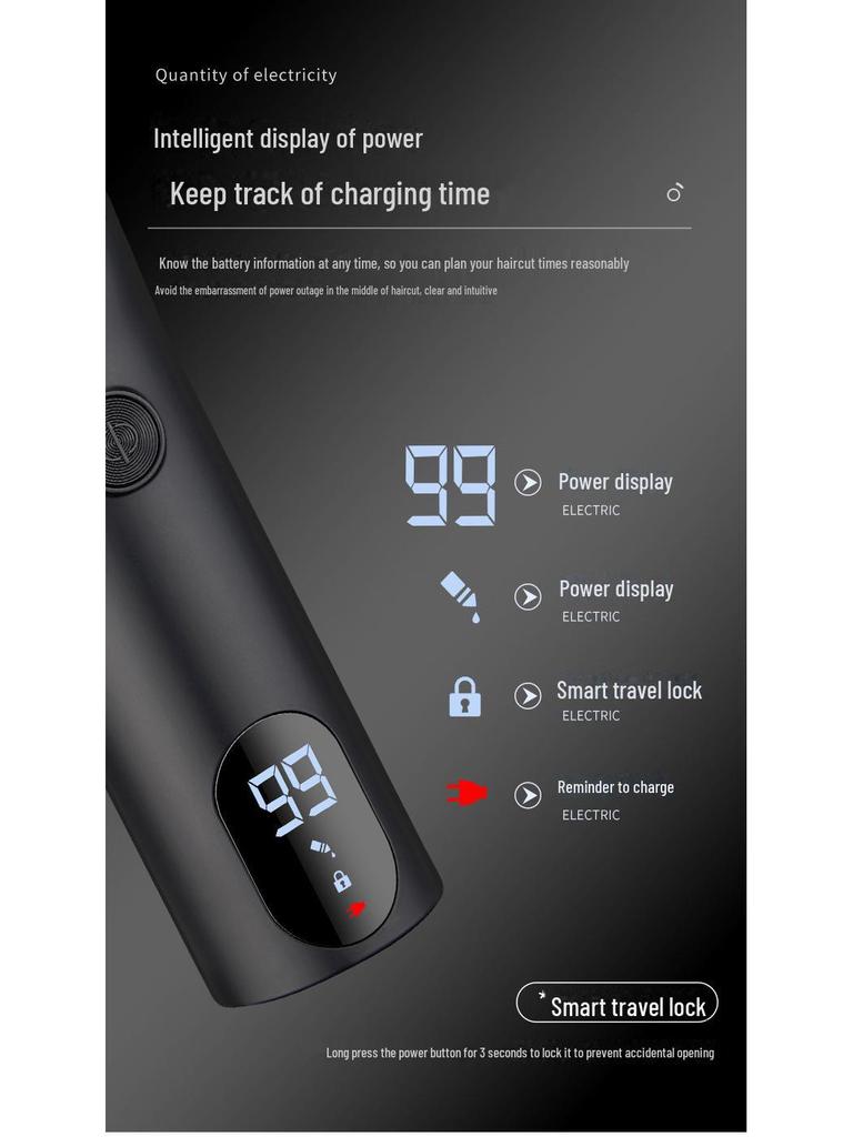 Men's Electric Hair Clippers for Home and Salon - Whitening & Polishing Features